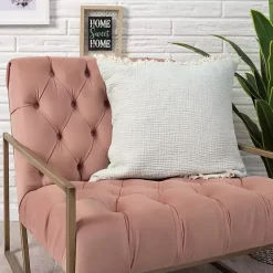 Online Mint Gauze Organic Fringe Throw Pillow Pillows