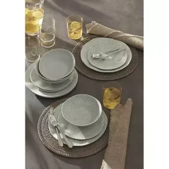 Kirklands Home Dinnerware|Mint Terrazzo 12-pc. Melamine Dinnerware Set Green
