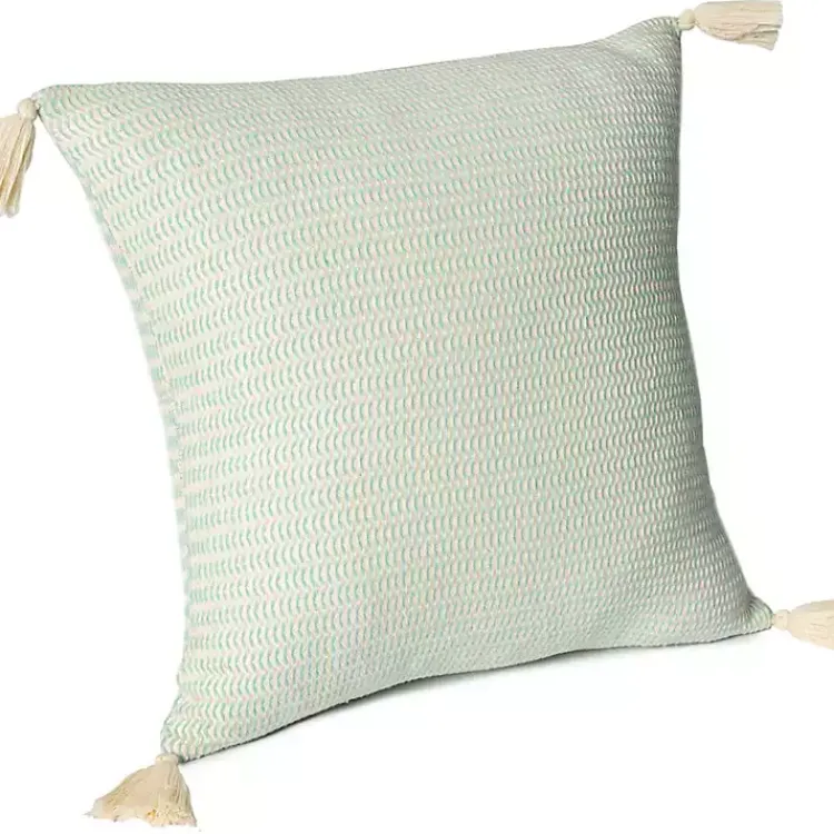 Outlet Mint Trapeze Organic Cotton Throw Pillow Pillows