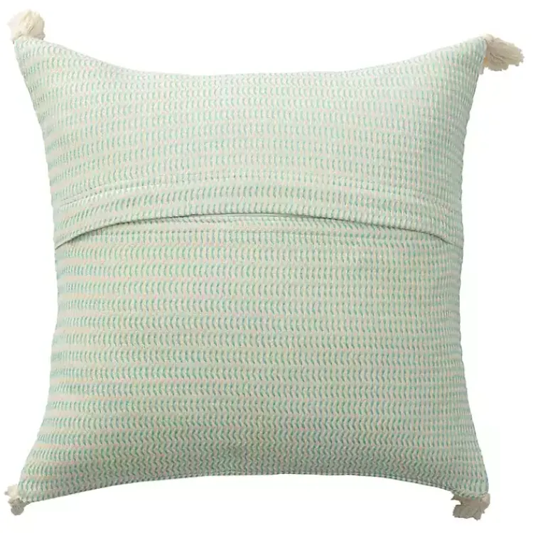 Outlet Mint Trapeze Organic Cotton Throw Pillow Pillows