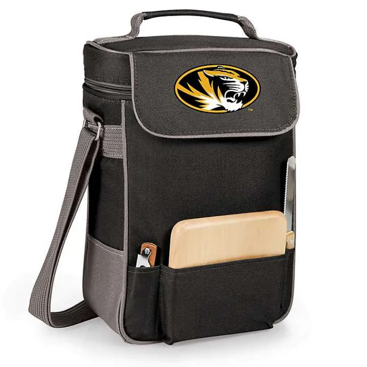 Kirklands Home Barware|Missouri Tigers Wine & Cheese Tote Black