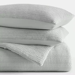 Kirklands Home Comforters|Mist Waffle Ultra-Soft 3-pc. Queen Comforter Set Green