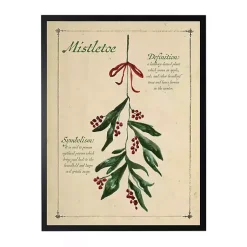 Mistletoe Definition Framed Christmas Art Print Christmas Art & Wall Decor
