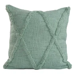 Best Misty Jade Tufted Diamond Pillow, 18 in. Pillows