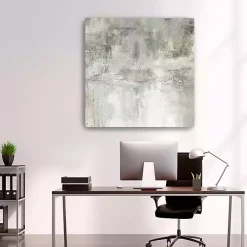 Kirklands Home Canvas Art|Misty Lake Giclee Canvas Art Print, 40x40 in. Tan