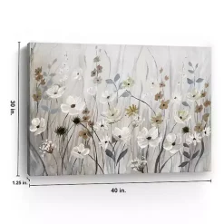 Kirklands Home Canvas Art|Misty Meadow Field Large Canvas Art Print Gray