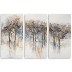 Kirklands Home Canvas Art|Misty Woods Canvas Art Prints, Set of 3 White