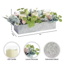 Hot Mixed Floral and Eggs LED Candle Centerpiece Easter Decorations