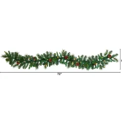 Best Mixed Pine Clear LED Lighted Garland Arrangements & Greenery