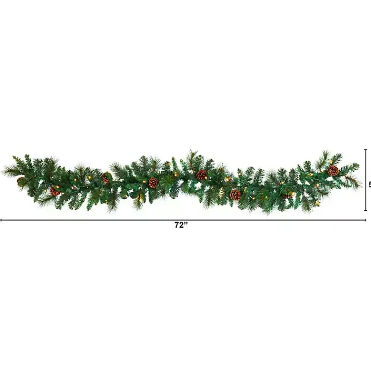 Best Mixed Pine Clear LED Lighted Garland Arrangements & Greenery
