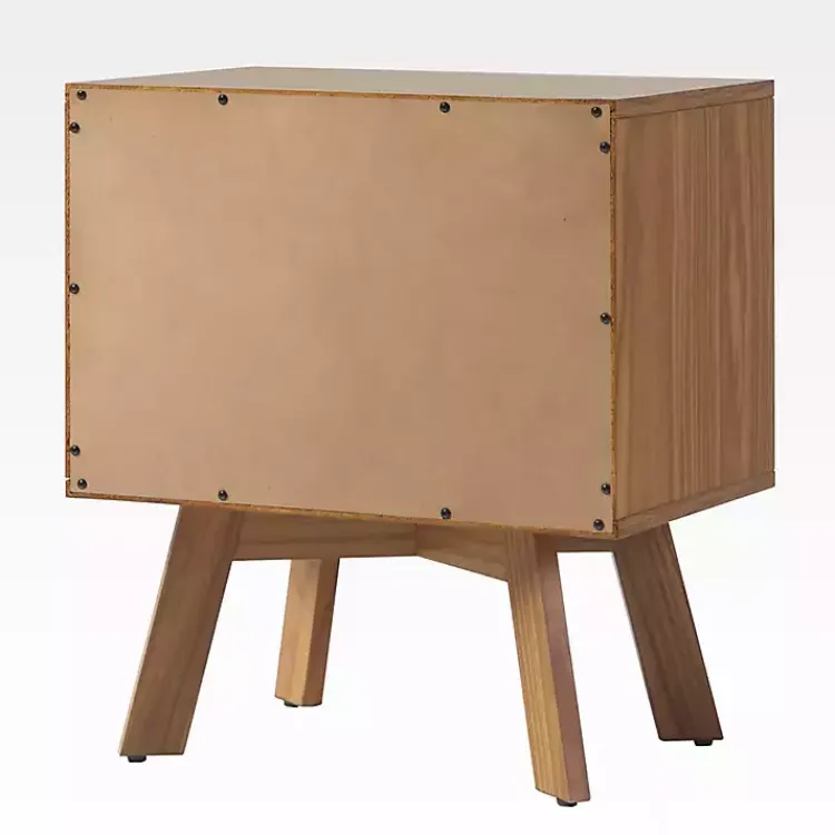 Kirklands Home Nightstands|Mocha Wood Mid-century Modern Nightstand Brown