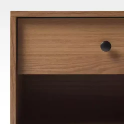 Kirklands Home Nightstands|Mocha Wood Mid-century Modern Nightstand Brown