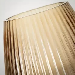 Best Modern Amber Ribbed Glass Vase Vases