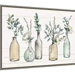 Kirklands Home Canvas Art|Modern Farmhouse Floral Framed Canvas Art Print