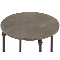Kirklands Home Accent & End Tables|Modern Metal and Marble Accent Table