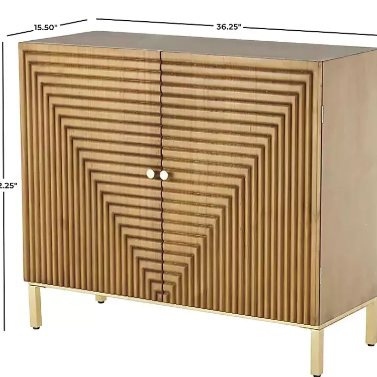 Kirklands Home Cabinets & Sideboards|Modern Wood Geometric Cabinet Brown