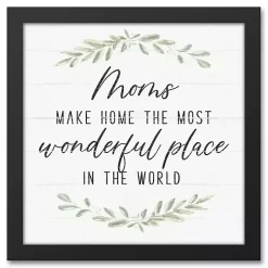 Kirklands Home Wall Quotes & Signs|Mom Make Home Wonderful Framed Canvas Print