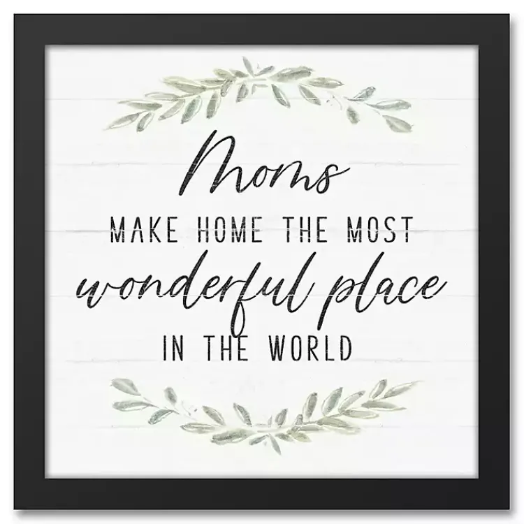 Kirklands Home Wall Quotes & Signs|Mom Make Home Wonderful Framed Canvas Print
