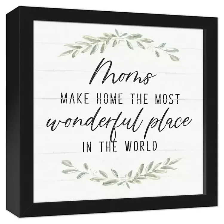 Kirklands Home Wall Quotes & Signs|Mom Make Home Wonderful Framed Canvas Print