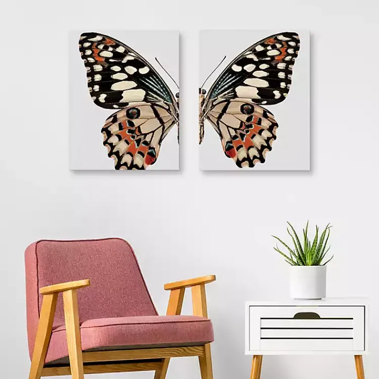 Kirklands Home Canvas Art|Monarch Butterfly I & II Canvas Prints, Set of 2