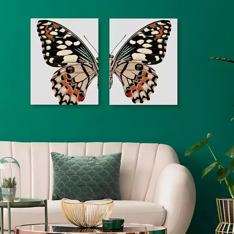 Kirklands Home Canvas Art|Monarch Butterfly I & II Canvas Prints, Set of 2