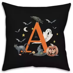 Sale Monogram A Halloween Indoor/Outdoor Pillow Halloween
