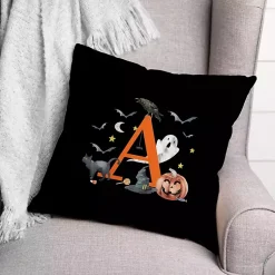 Sale Monogram A Halloween Indoor/Outdoor Pillow Halloween