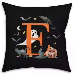 Discount Monogram E Halloween Indoor/Outdoor Pillow Halloween