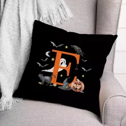 Discount Monogram E Halloween Indoor/Outdoor Pillow Halloween