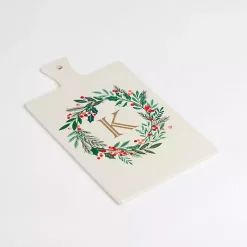 Kirklands Home Serving & Entertaining|Monogram K Christmas Wreath Serving Board
