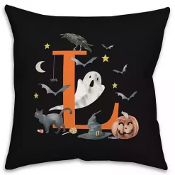 Best Monogram L Halloween Indoor/Outdoor Pillow Halloween