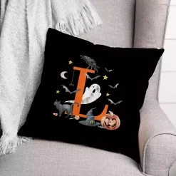 Best Monogram L Halloween Indoor/Outdoor Pillow Halloween