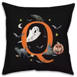 Sale Monogram Q Halloween Indoor/Outdoor Pillow Halloween