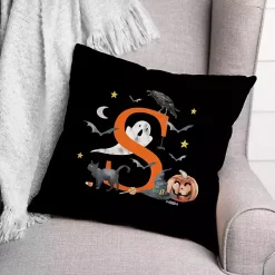 Best Monogram S Halloween Indoor/Outdoor Pillow Halloween
