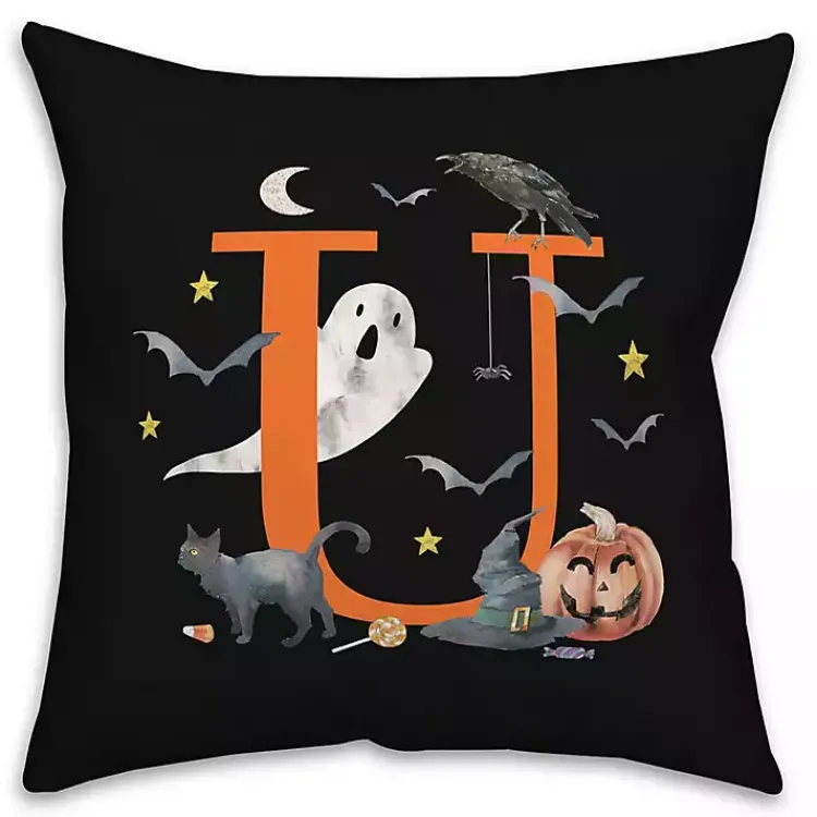 New Monogram U Halloween Indoor/Outdoor Pillow Halloween
