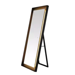 Kirklands Home Full Length & Floor Mirrors|Montauk LED Full Length Mirror Gold