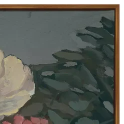 Kirklands Home Canvas Art|Moody Floral Bouquet Framed Canvas Art Print Multi