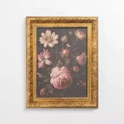 Kirklands Home Framed Art|Moody Mixed Floral Framed Art Print