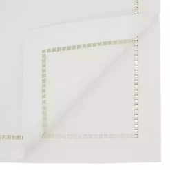 Kirklands Home Table Linens|Moonbeam Hemstitch Border Table Runner White