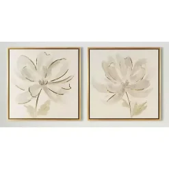 Kirklands Home Canvas Art|Morning Cheer Framed Canvas Art Prints, Set of 2 Tan