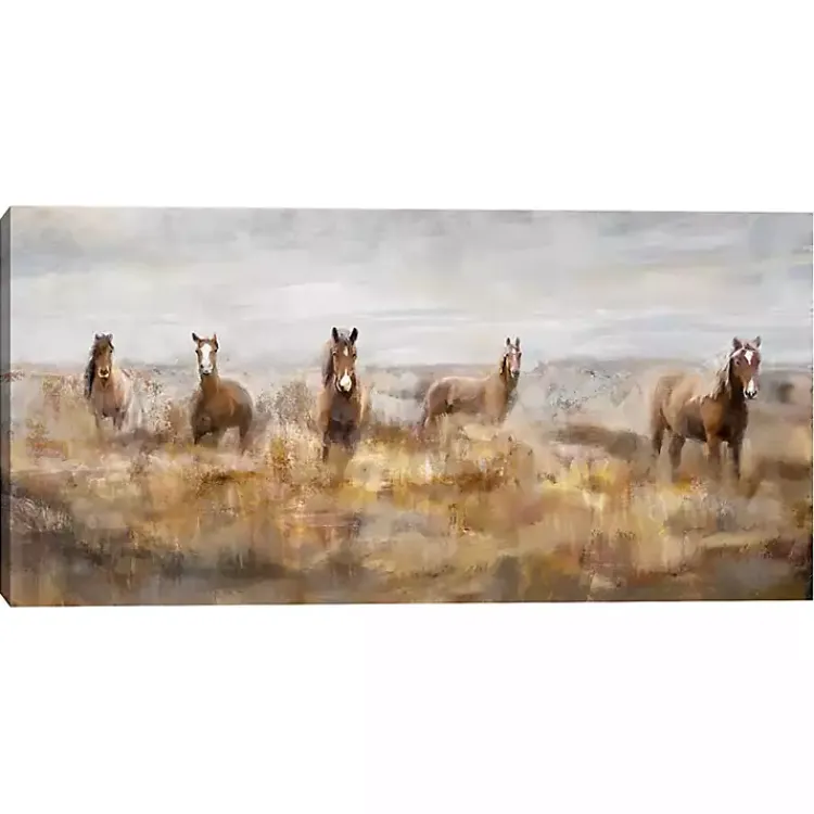 Kirklands Home Canvas Art|Morning Herd Canvas Art Print Tan