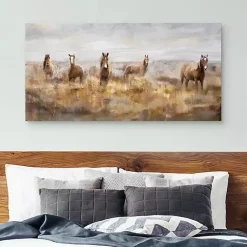 Kirklands Home Canvas Art|Morning Herd Canvas Art Print Tan