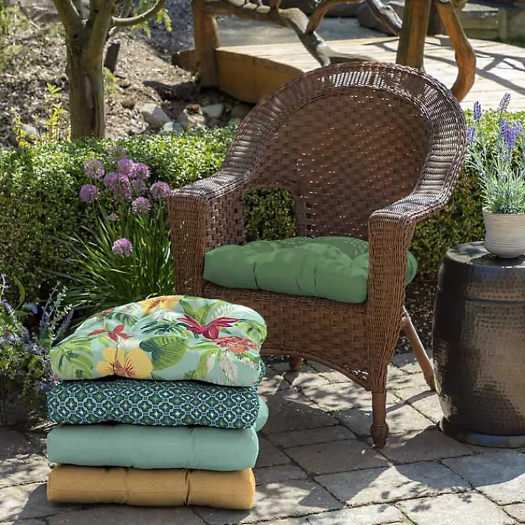 Kirklands Home Outdoor Cushions & Pillows|Moss Leala 2-pc. Outdoor Wicker Chair Cushion Set Green