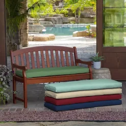 Kirklands Home Outdoor Cushions & Pillows|Moss Leala Texture Outdoor Bench Cushion Green