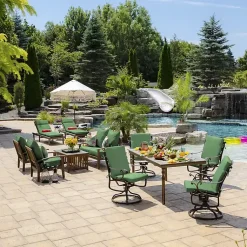 Kirklands Home Outdoor Cushions & Pillows|Moss Leala Texture Outdoor Chaise Cushion Green