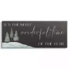 Clearance Most Wonderful Time Night Sky Canvas Wall Plaque Christmas Art & Wall Decor