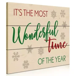 Hot Most Wonderful Time Wood Pallet Wall Plaque Christmas Art & Wall Decor