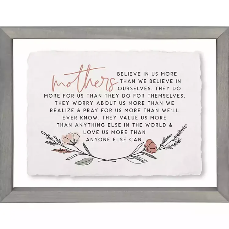 Kirklands Home Wall Quotes & Signs|Mothers Believe in Us Framed Wall Plaque