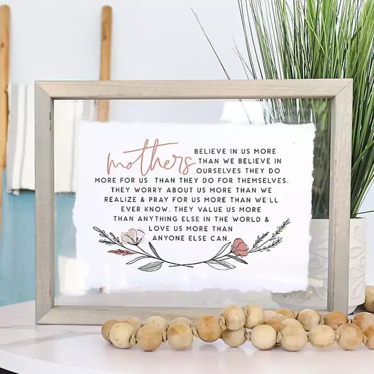 Kirklands Home Wall Quotes & Signs|Mothers Believe in Us Framed Wall Plaque