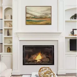 Kirklands Home Canvas Art|Mountainscape Framed Canvas Art Print Multi